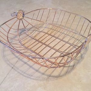 Copper wire basket bowl
